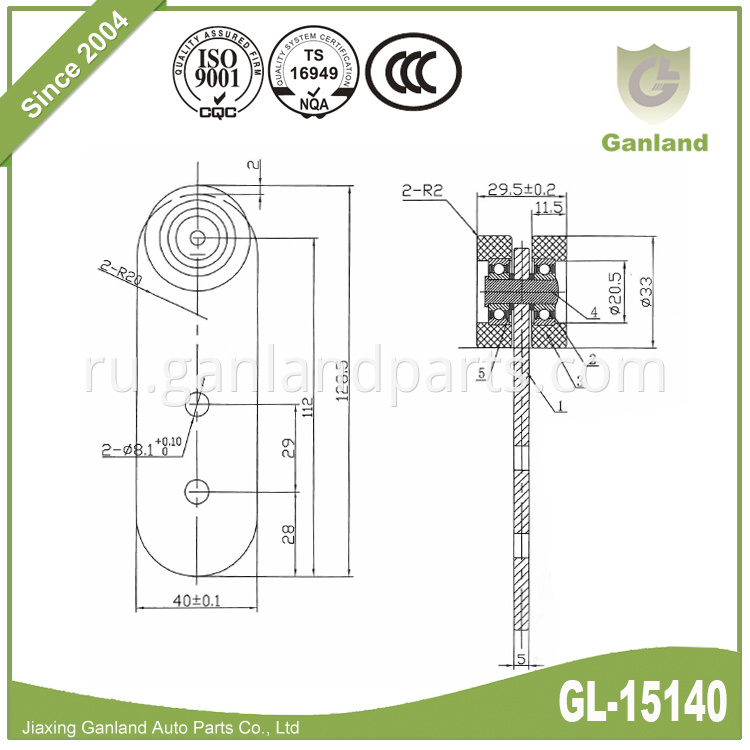 curtainsider roller 15140-5